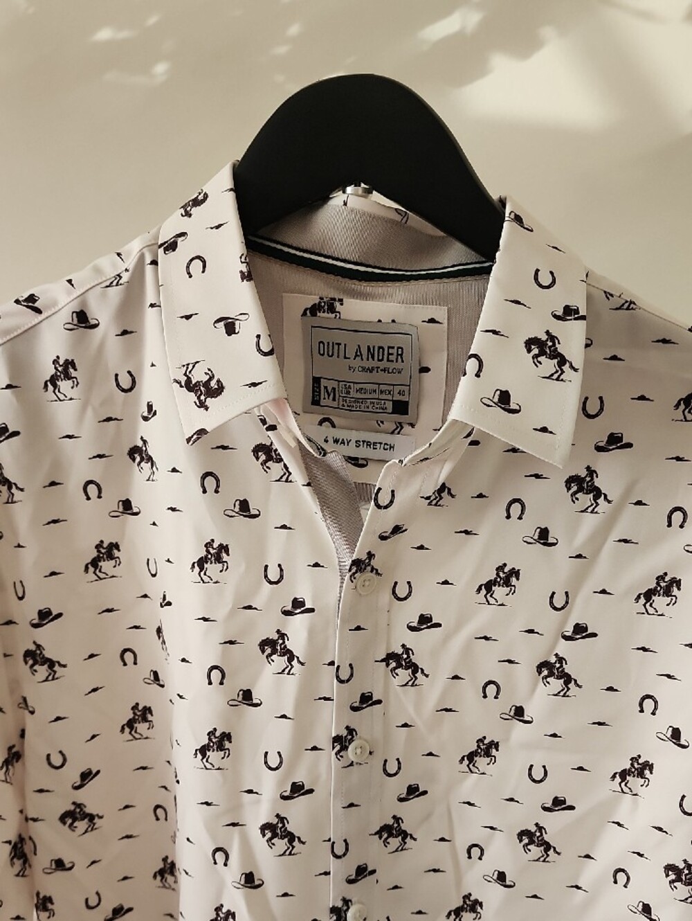 Outlander Western Cowboy 4-Way Stretch Shirt Men’s M - Picture 3 of 10